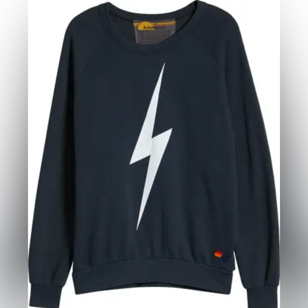 Aviator Nation Blue Bolt Crewneck Sweatshirt